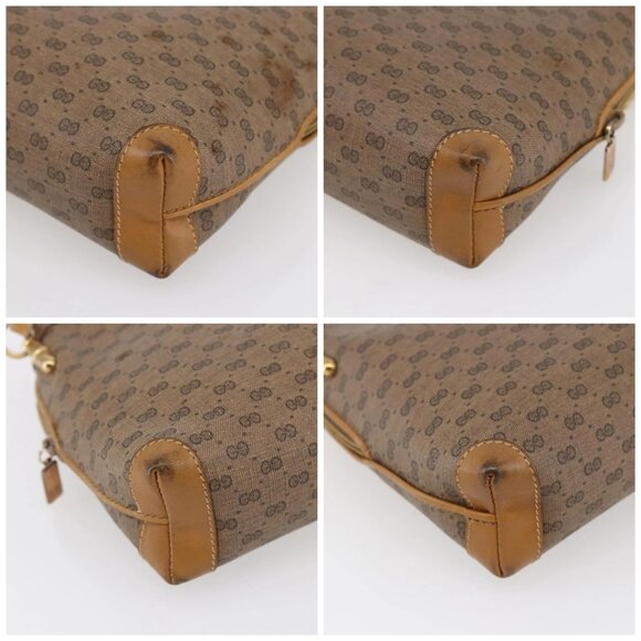 GUCCI Micro GG Supreme Shoulder Bag PVC Beige Gold 007 104 4916 Auth BA7113 - Picture 16 of 16